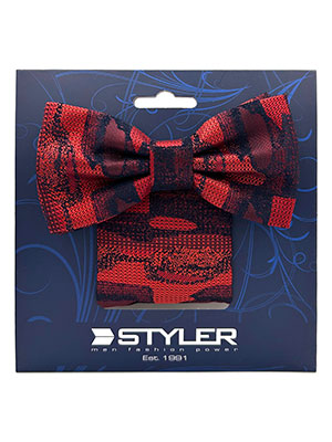 Bow tie and handkerchief in red - 10919 - € 21.37