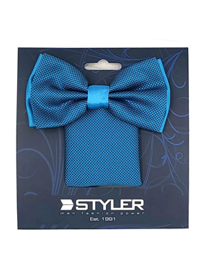 Bow tie and handkerchief in blue - 10923 - € 21.37