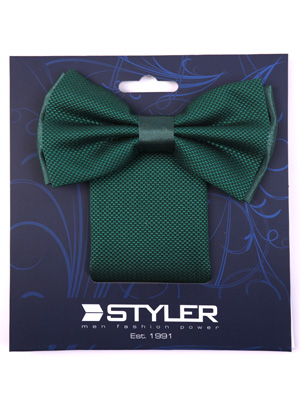 Dark green bow tie and handkerchief - 10925 - € 21.37