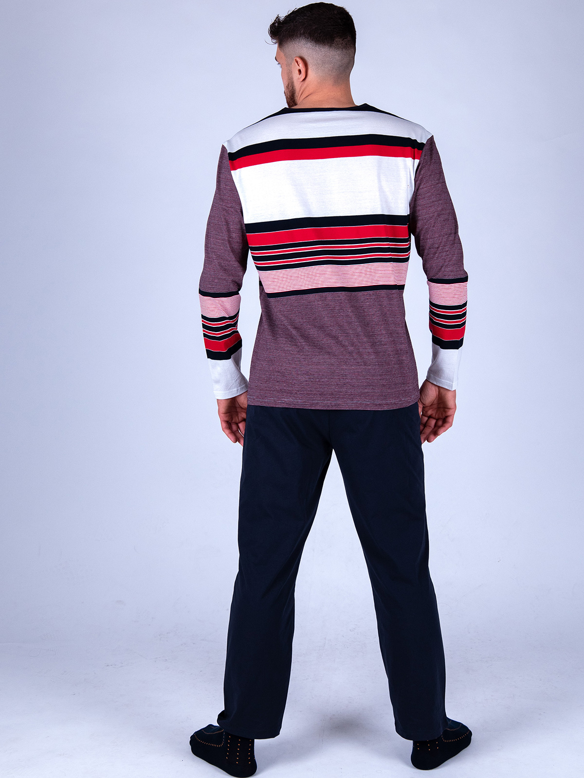 Mens twopiece striped pajamas in a box - 13901 - € 21.93 img3