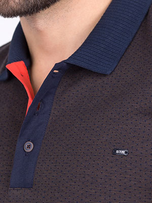 Blouse in brown with ribbed collar - 18206 € 32.62 img2