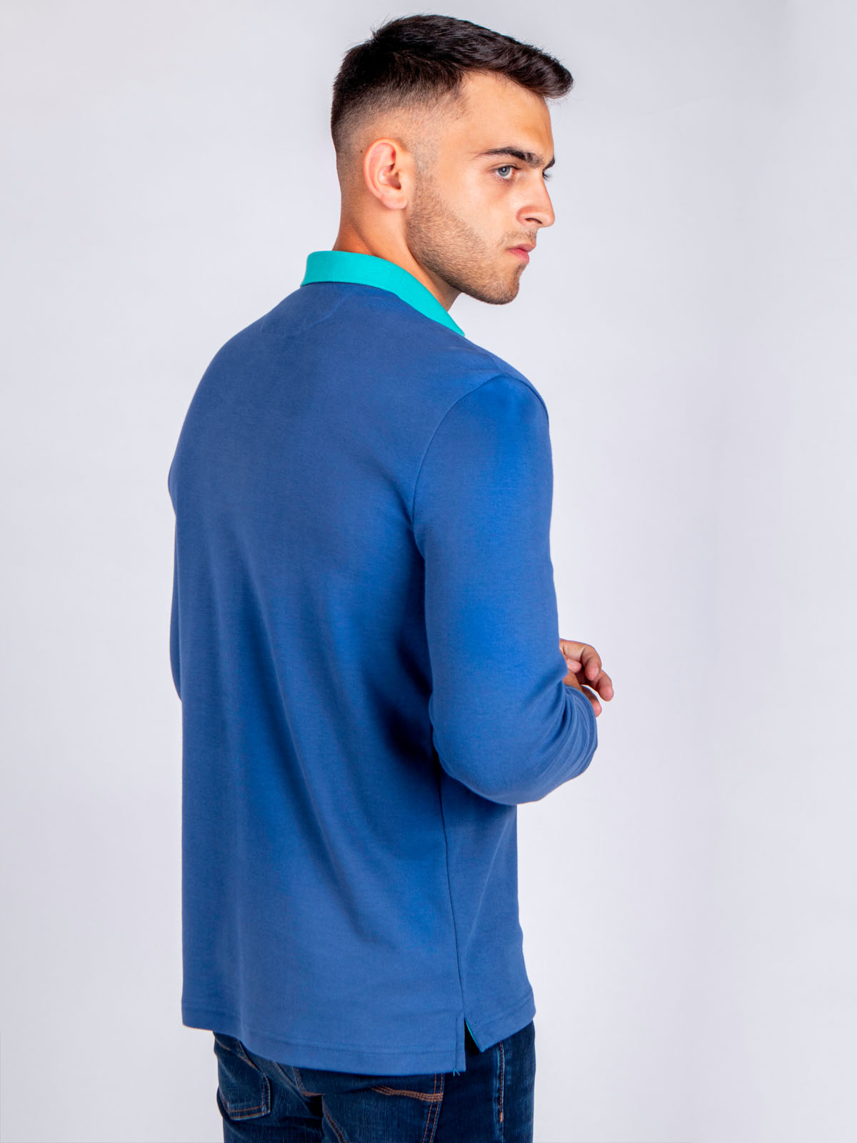 Denim blouse with knitted collar - 18240 € 16.31 img3