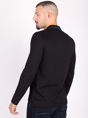 Black blouse with collar and blue accent - 18250 € 27.56 img4