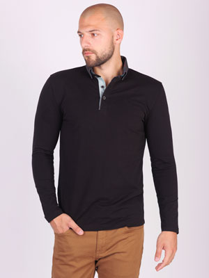 Mens blouse with collar accent - 18267 - € 34.31