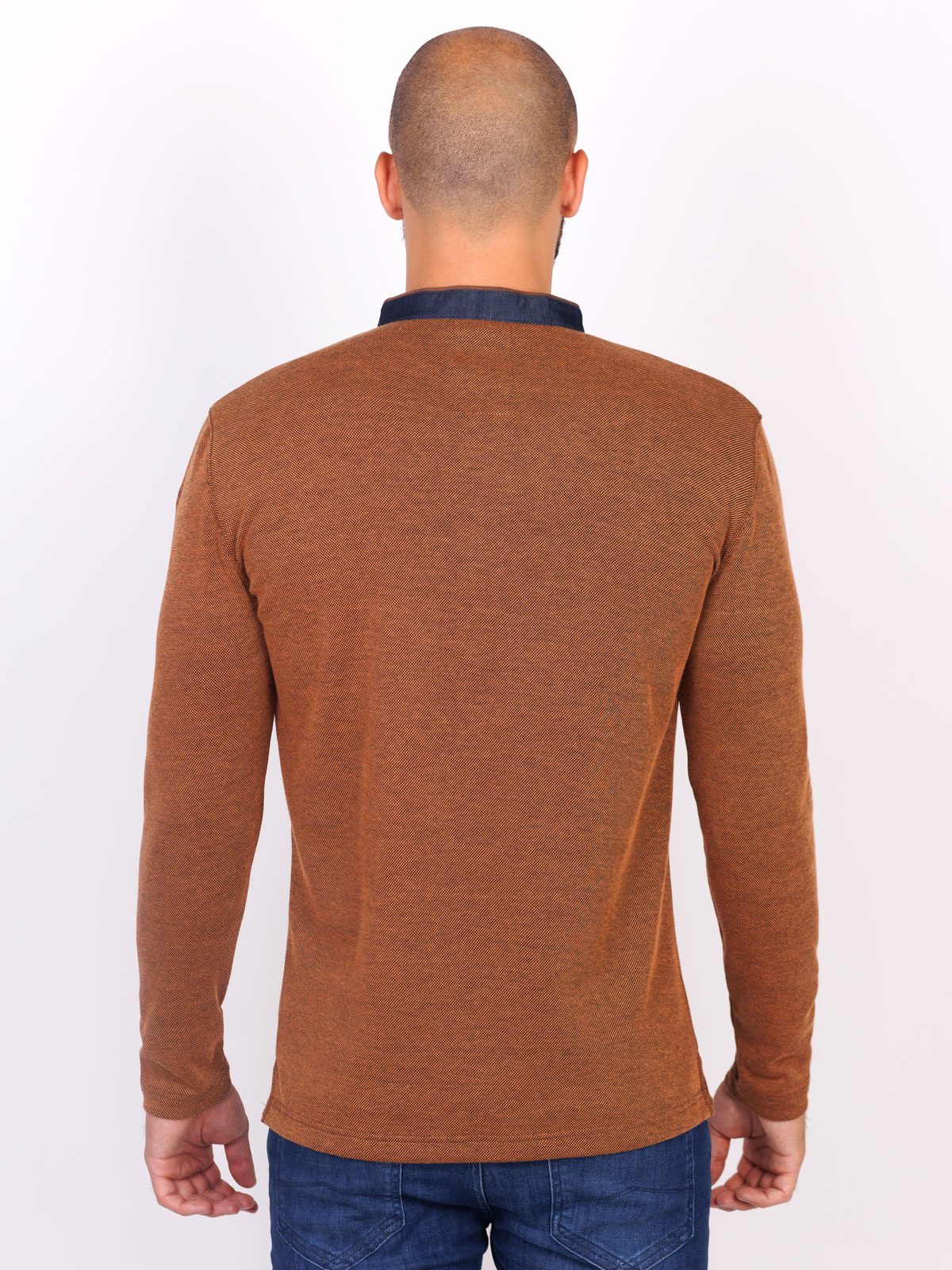 Mens breek blouse with zip collar - 18269 € 34.31 img2