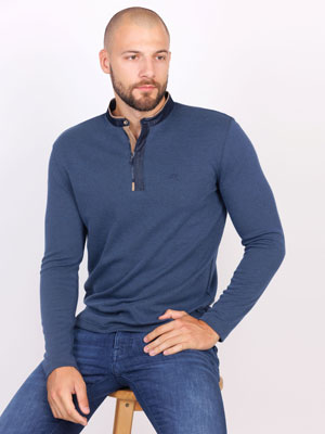 Mens blouse with a zipper on the collar - 18271 - € 33.18