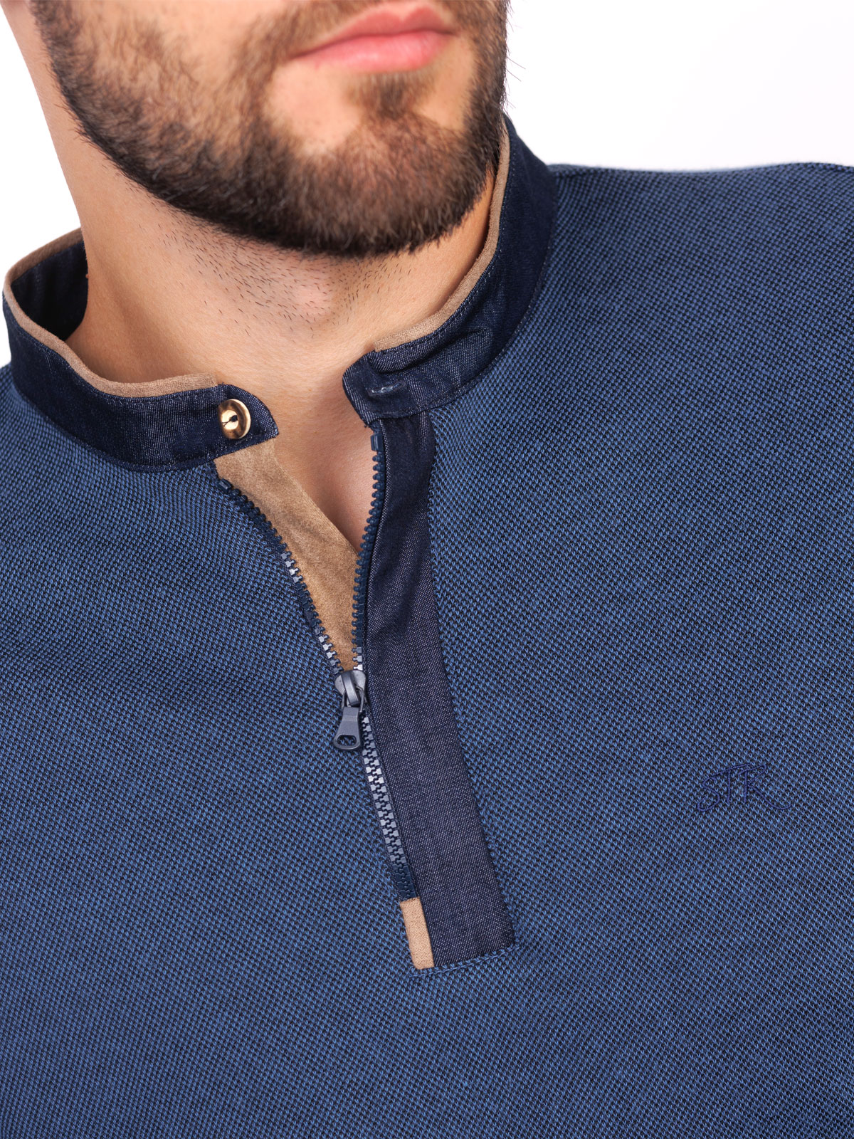 Mens blouse with a zipper on the collar - 18271 € 33.18 img3