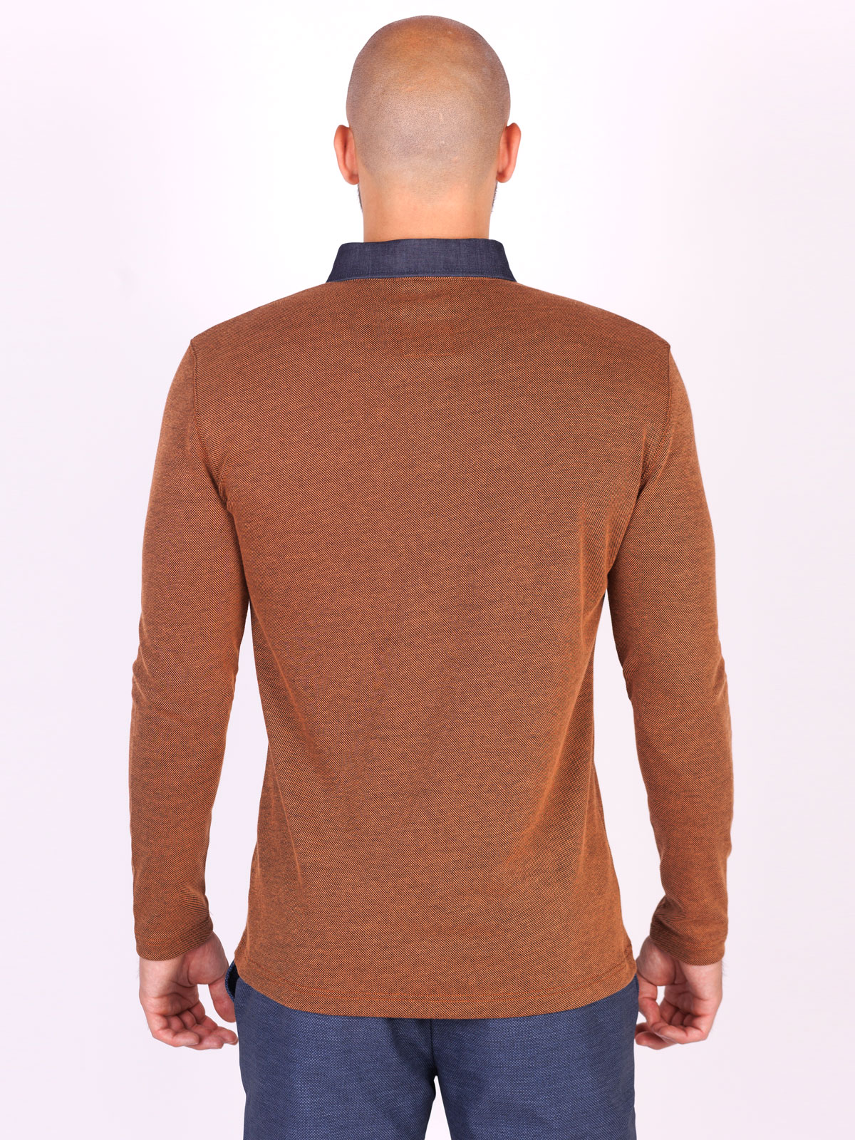 Mens blouse with contrasting collar - 18272 € 35.43 img2