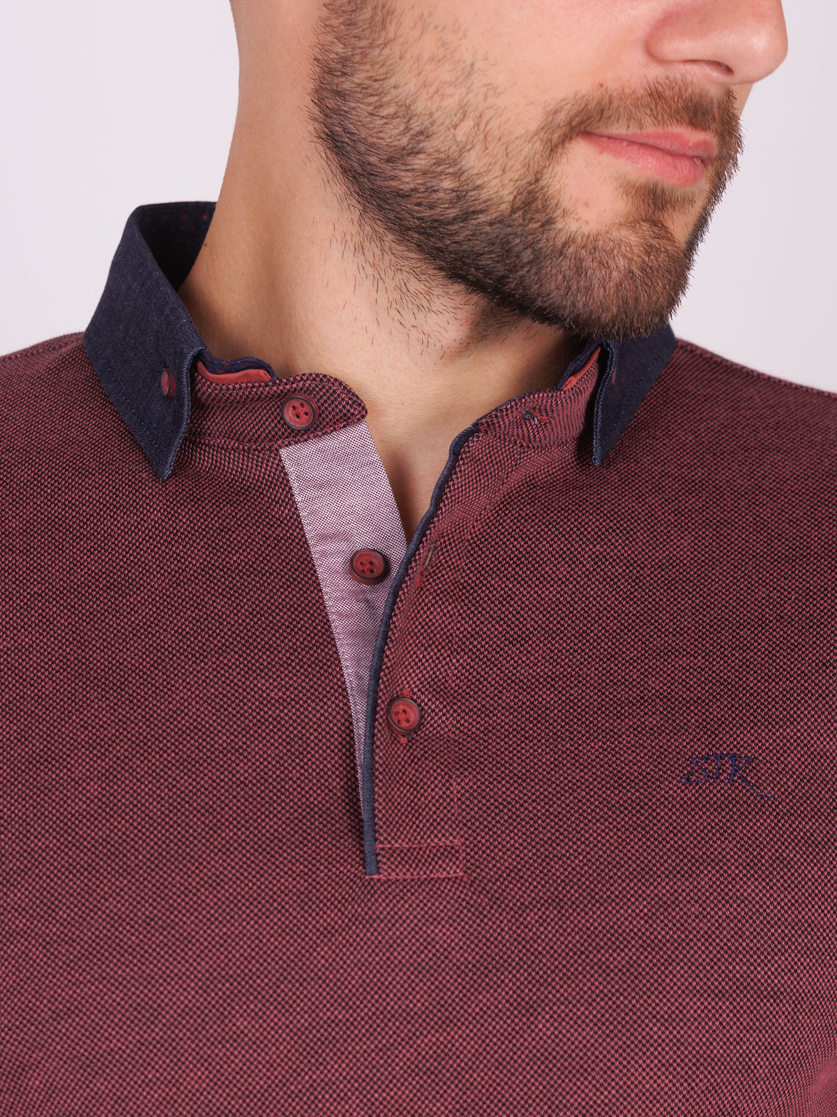 Mens blouse in raspberry color - 18273 € 35.43 img3