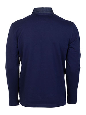 Bluză albastru închis cu guler din denim - 18275 € 44.43 img2
