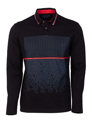 item:Black blouse with knitted collar and red - 18279 - € 44.43