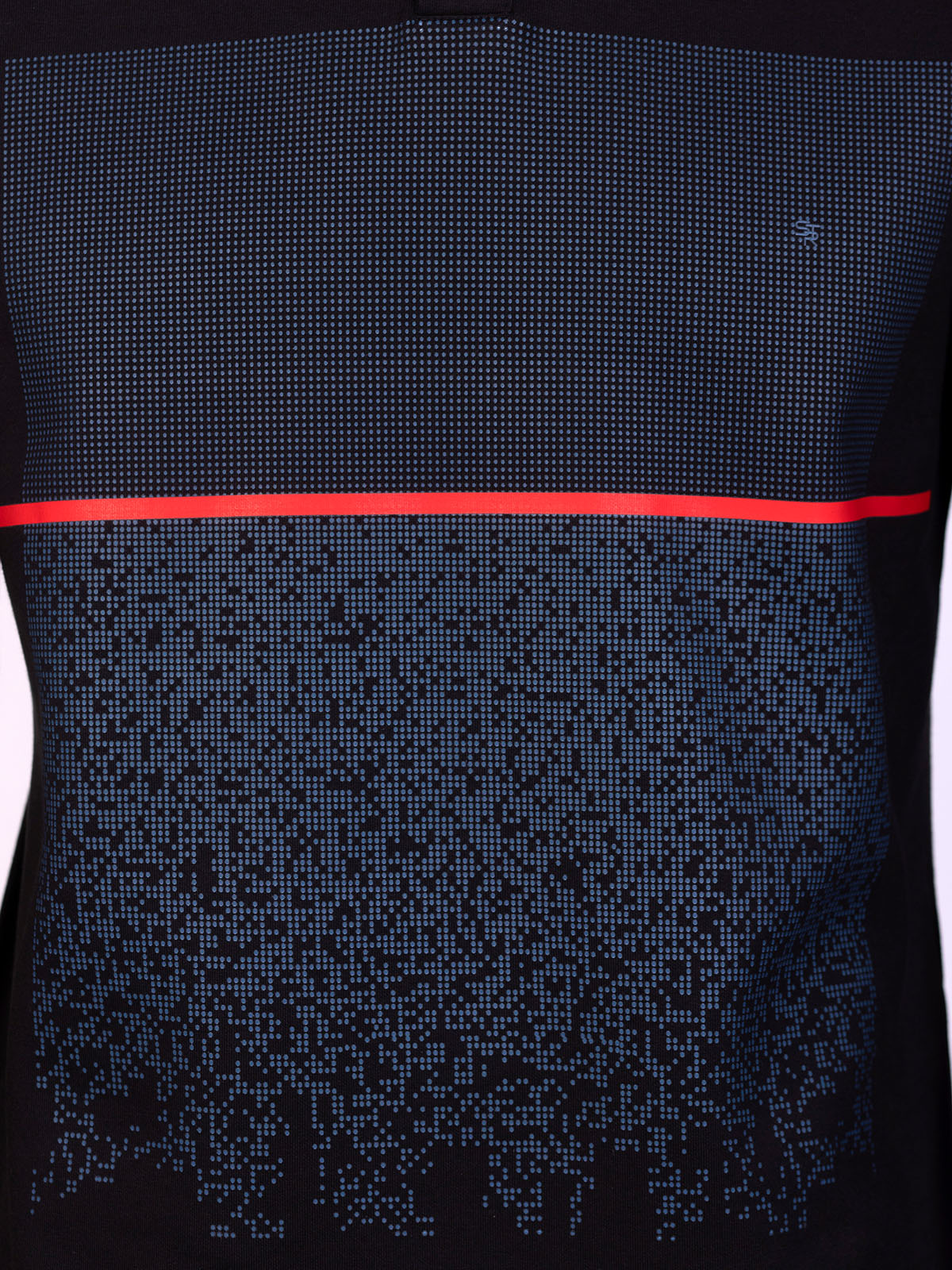 Black blouse with knitted collar and red - 18279 27.00 € img3