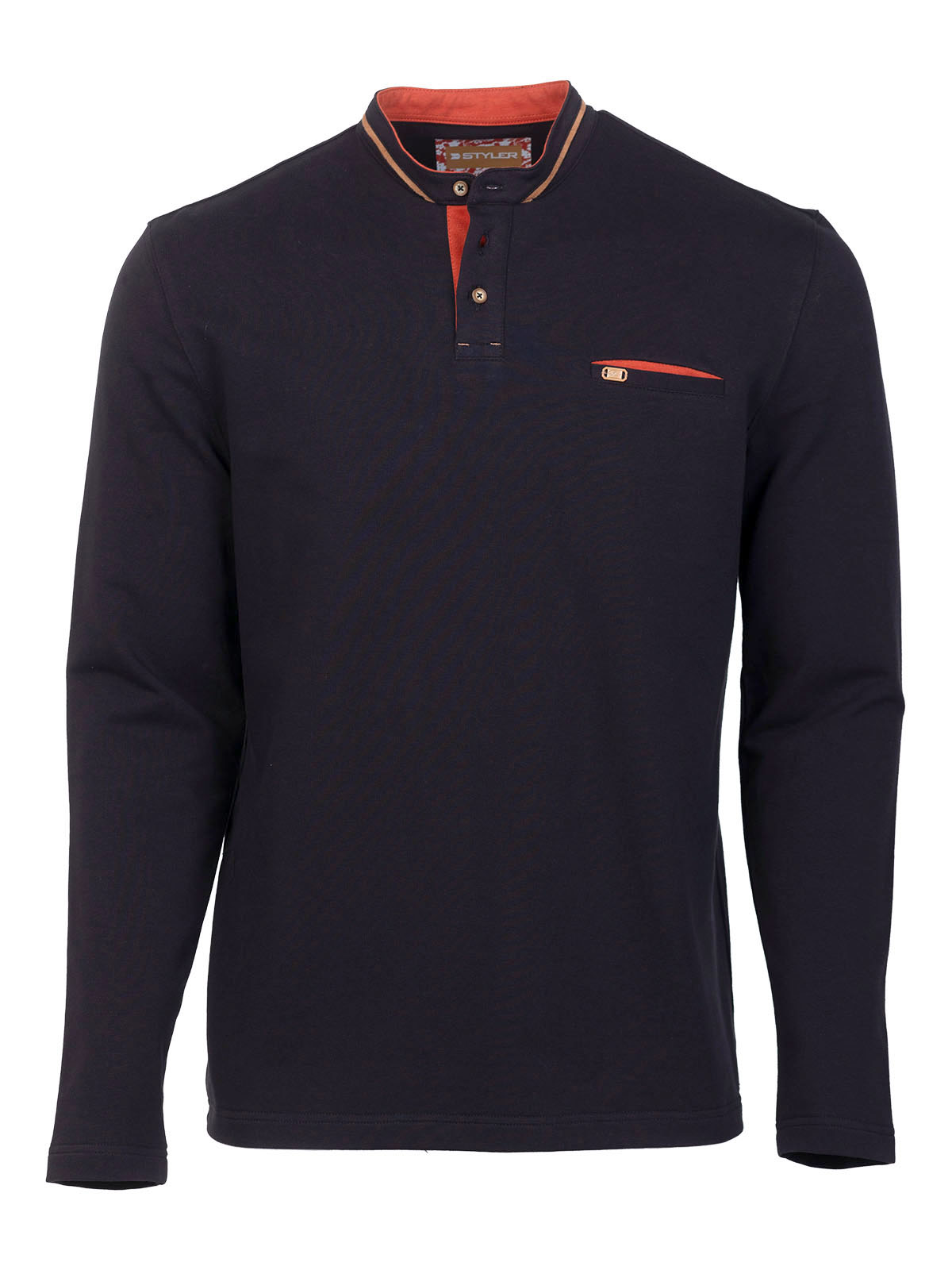 Bluză neagră cu guler soldat - 18283 € 42.74 img1