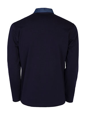 Dark blue blouse with denim collar - 18290 49.49 € img2