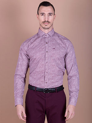 item: shirt of small burgundy flowers  - 21393 - € 21.93