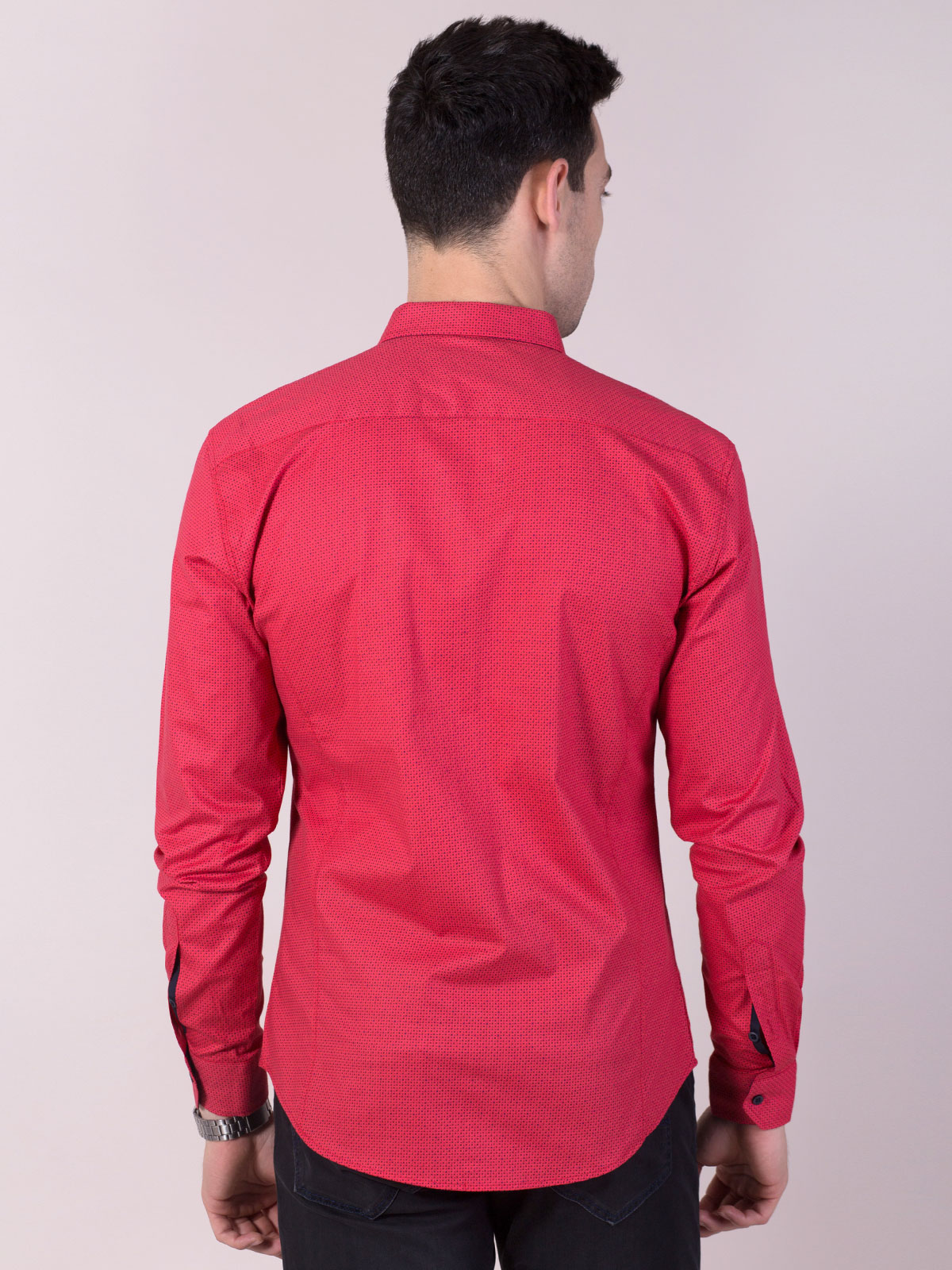 Shirt in dark coral with fine print - 21424 € 21.93 img3