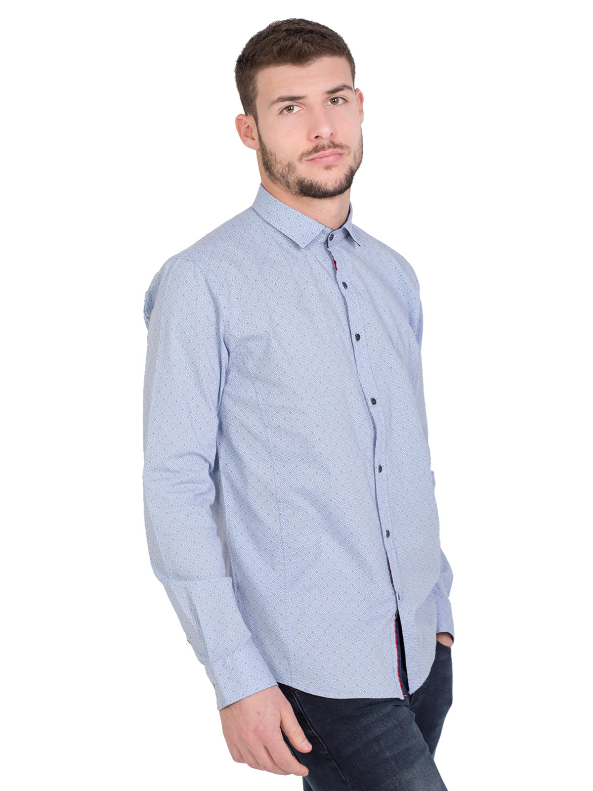 Shirt in blue with small red figures - 21440 € 21.93 img4