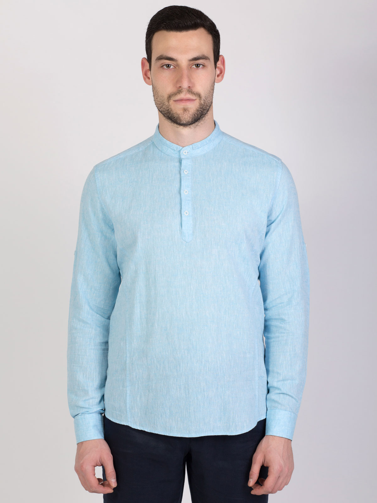 Light blue shirt made of linen and cott - 21448 € 24.75 img2