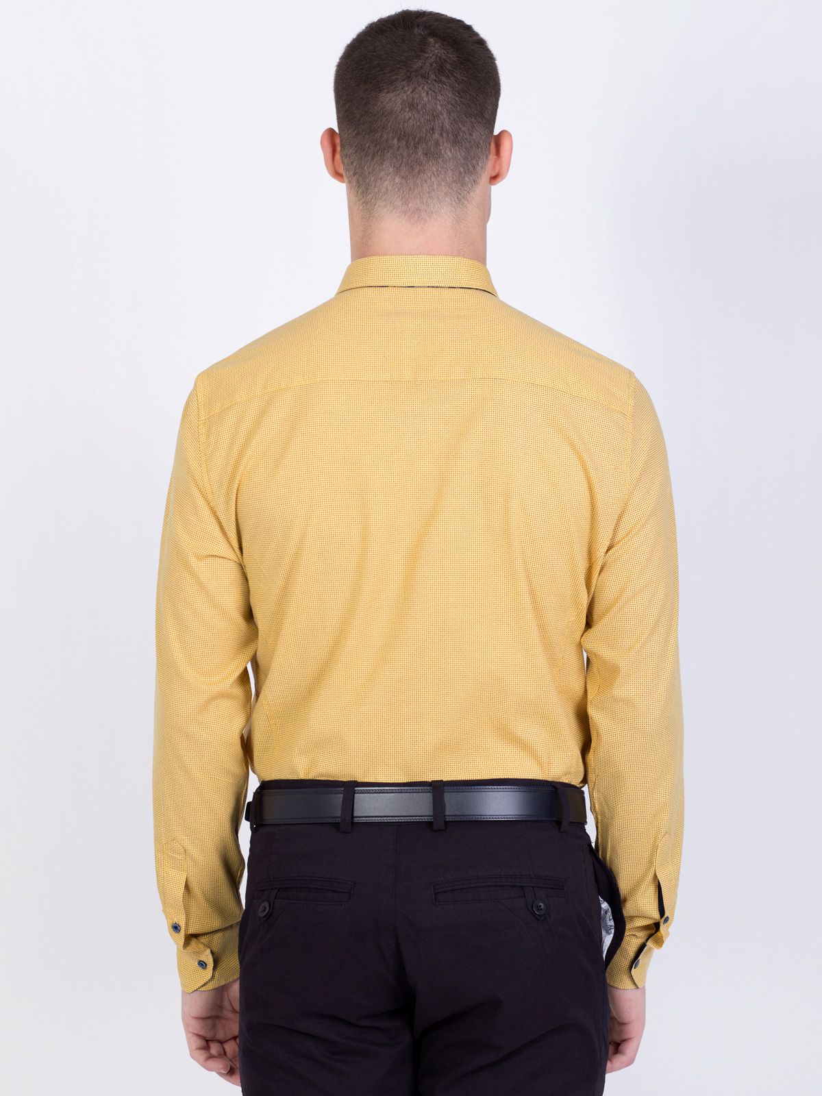 Σκούρο κίτρινο πουκάμισο με μικρές φιγο - 21454 € 21.93 img4