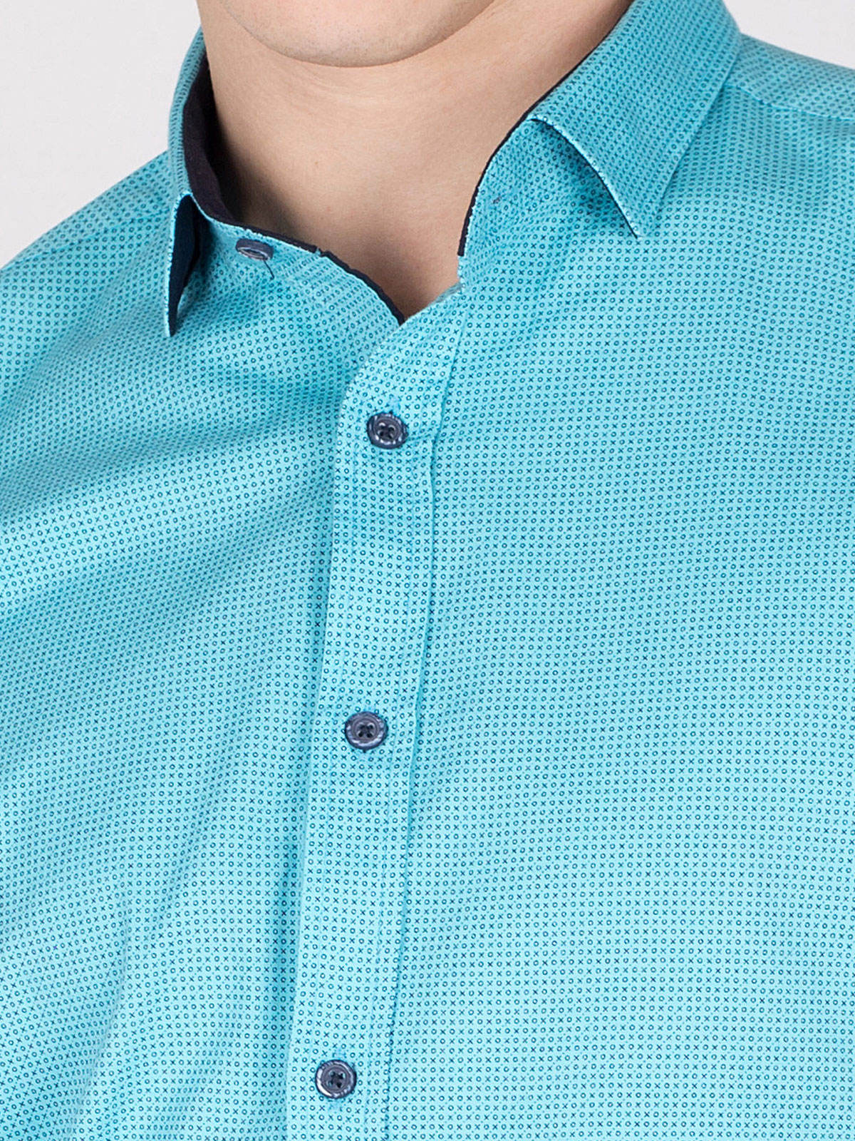 Turquoise shirt with small figures - 21457 € 30.93 img2
