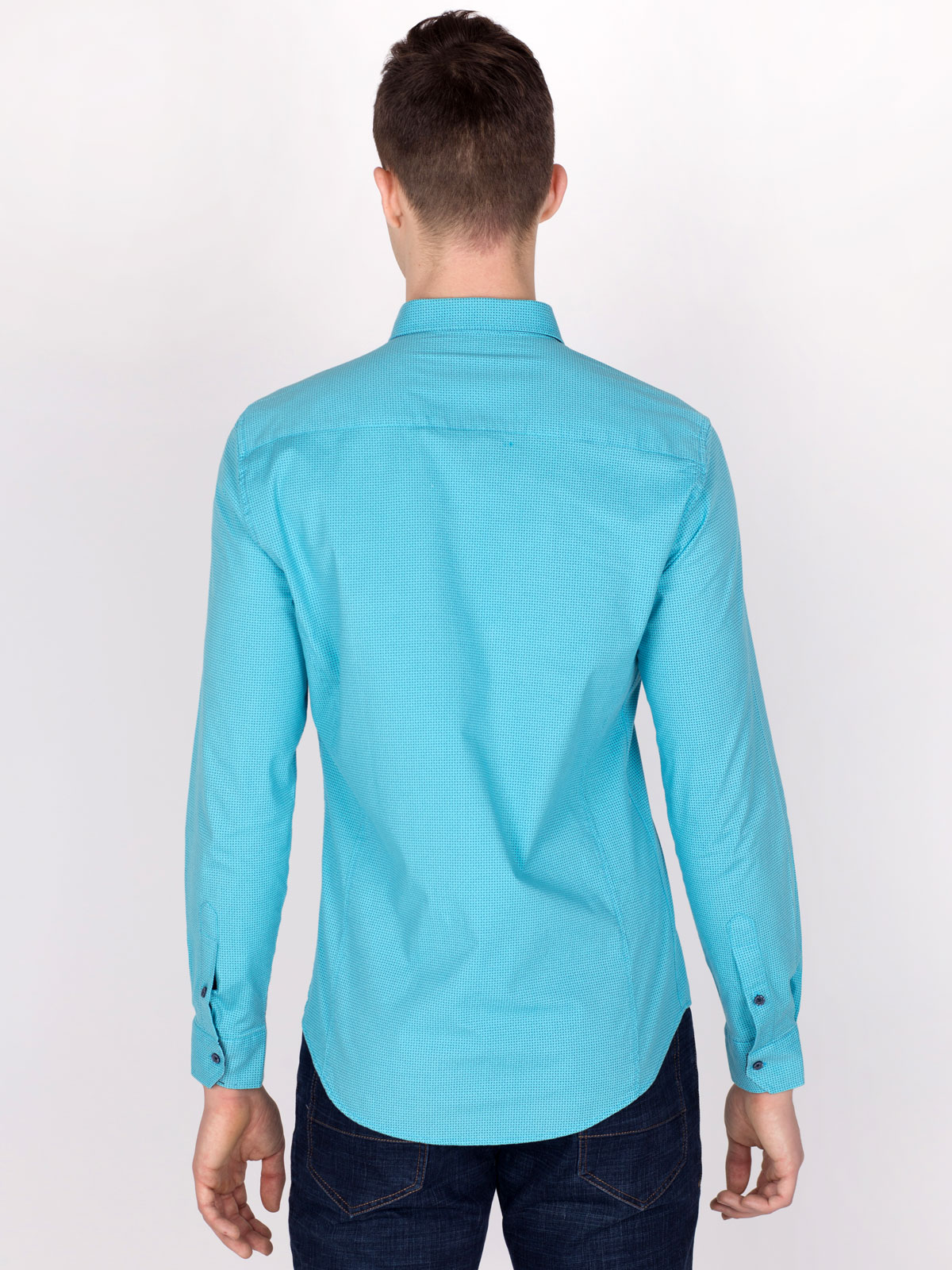 Turquoise shirt with small figures - 21457 € 30.93 img3