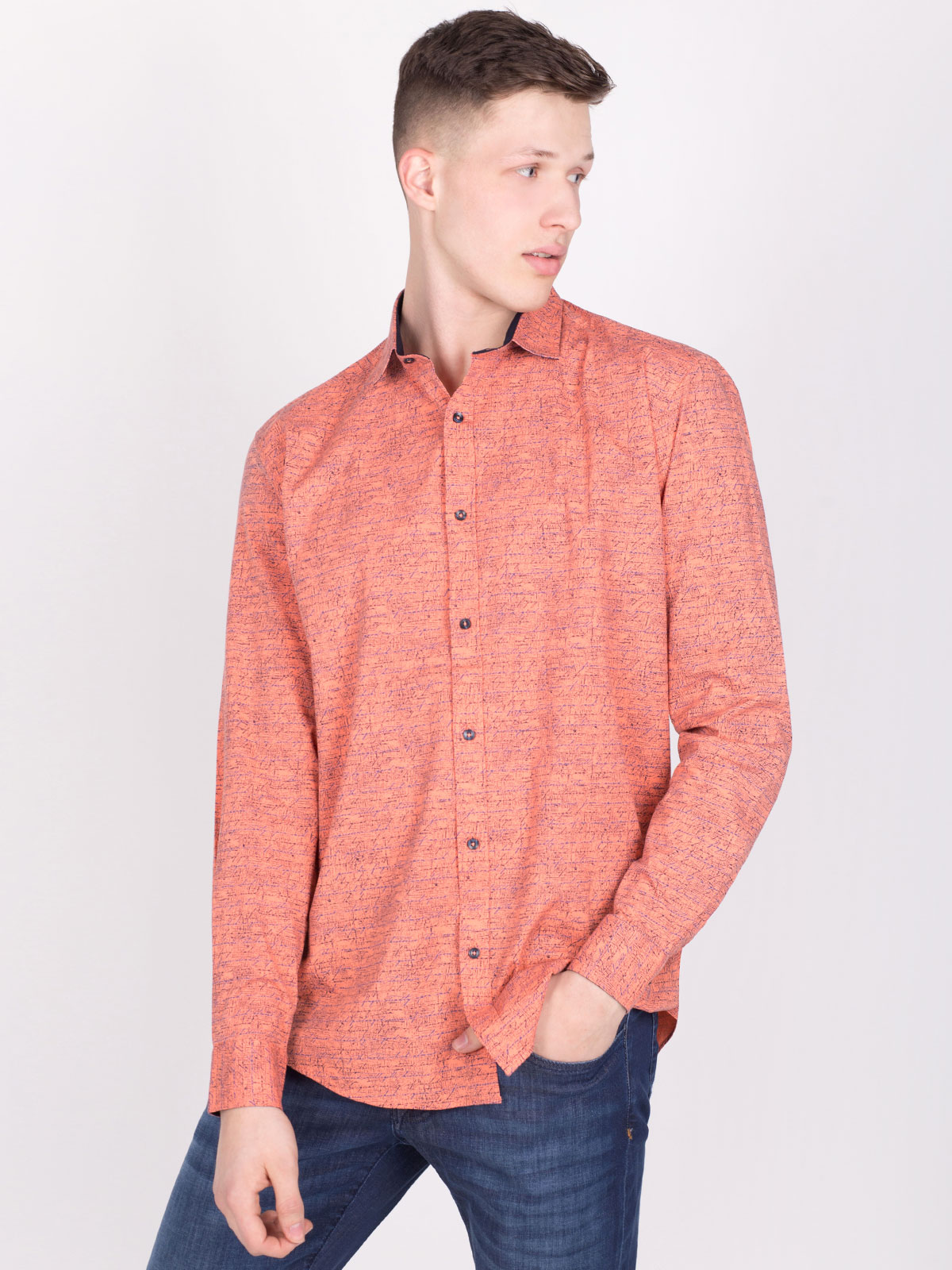 Shirt in orange with spectacular print - 21466 € 21.93 img2