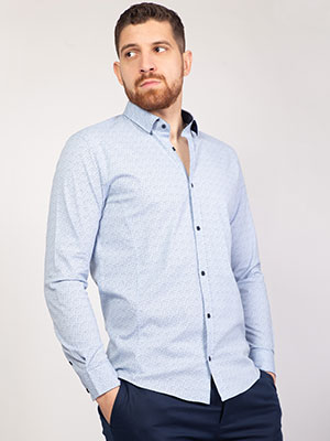 Light blue shirt with small dots - 21483 € 27.00 img1