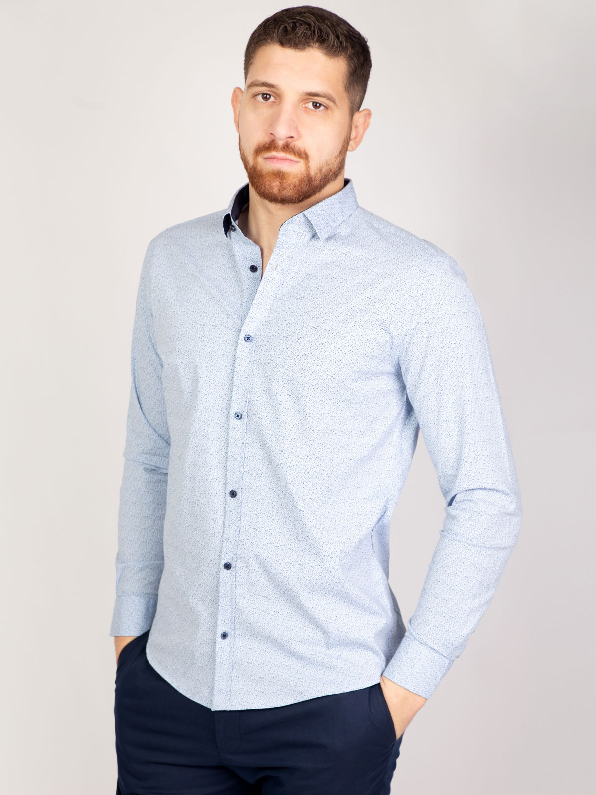 Light blue shirt with small dots - 21483 € 27.00 img3