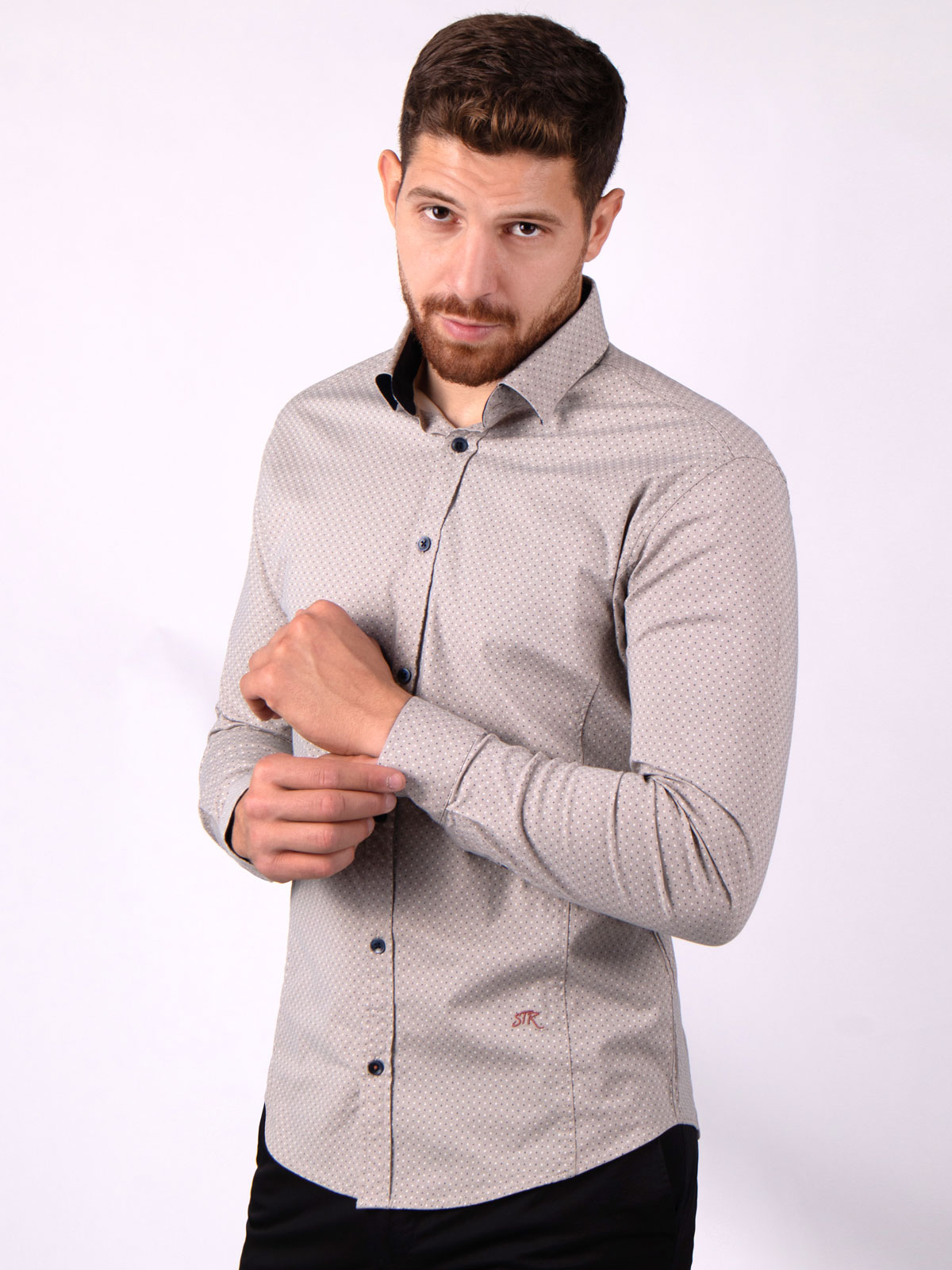 Shirt with dots and squares print - 21484 € 27.00 img2