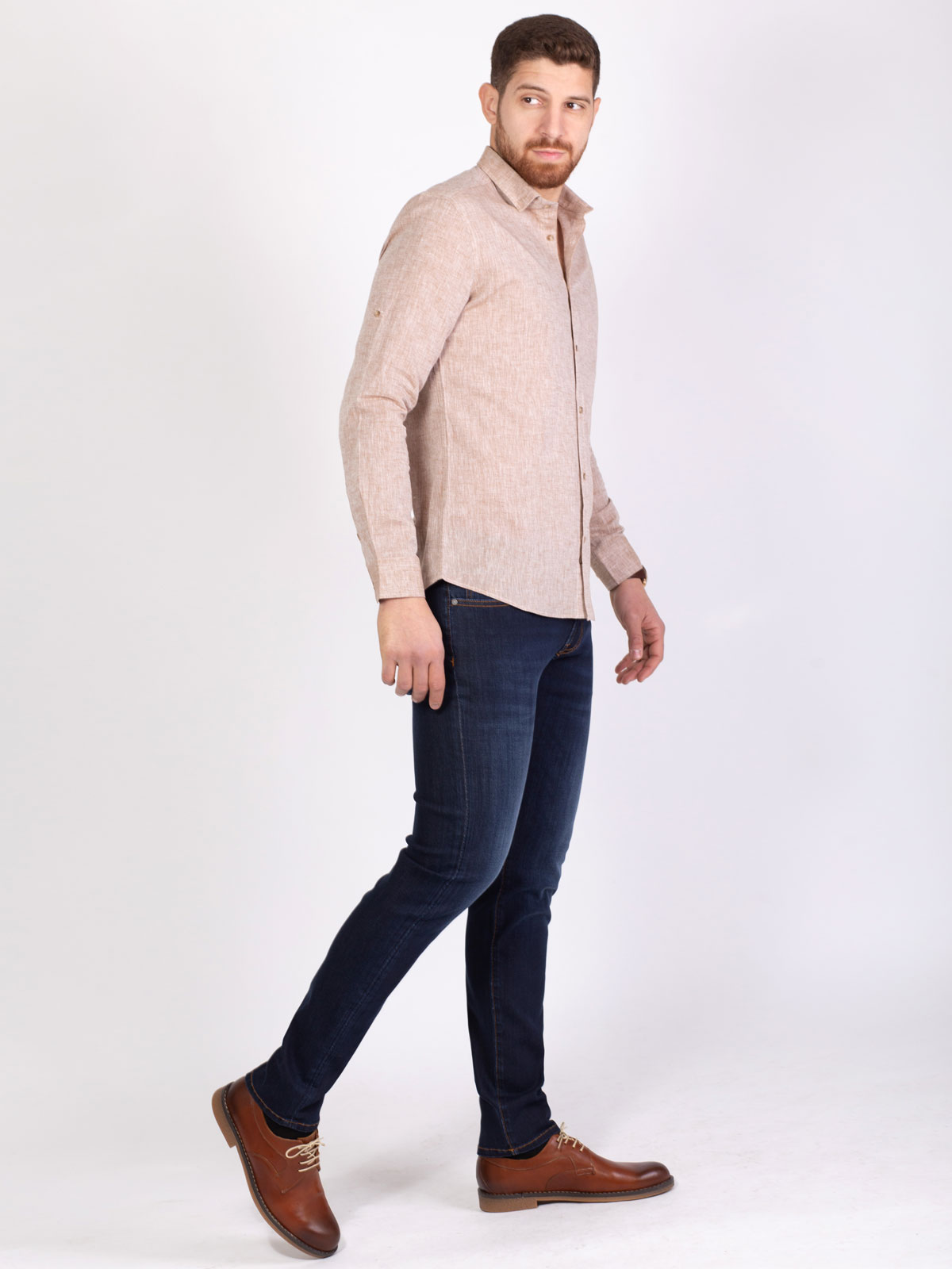 Beige shirt made of linen and cotton - 21486 € 39.37 img2