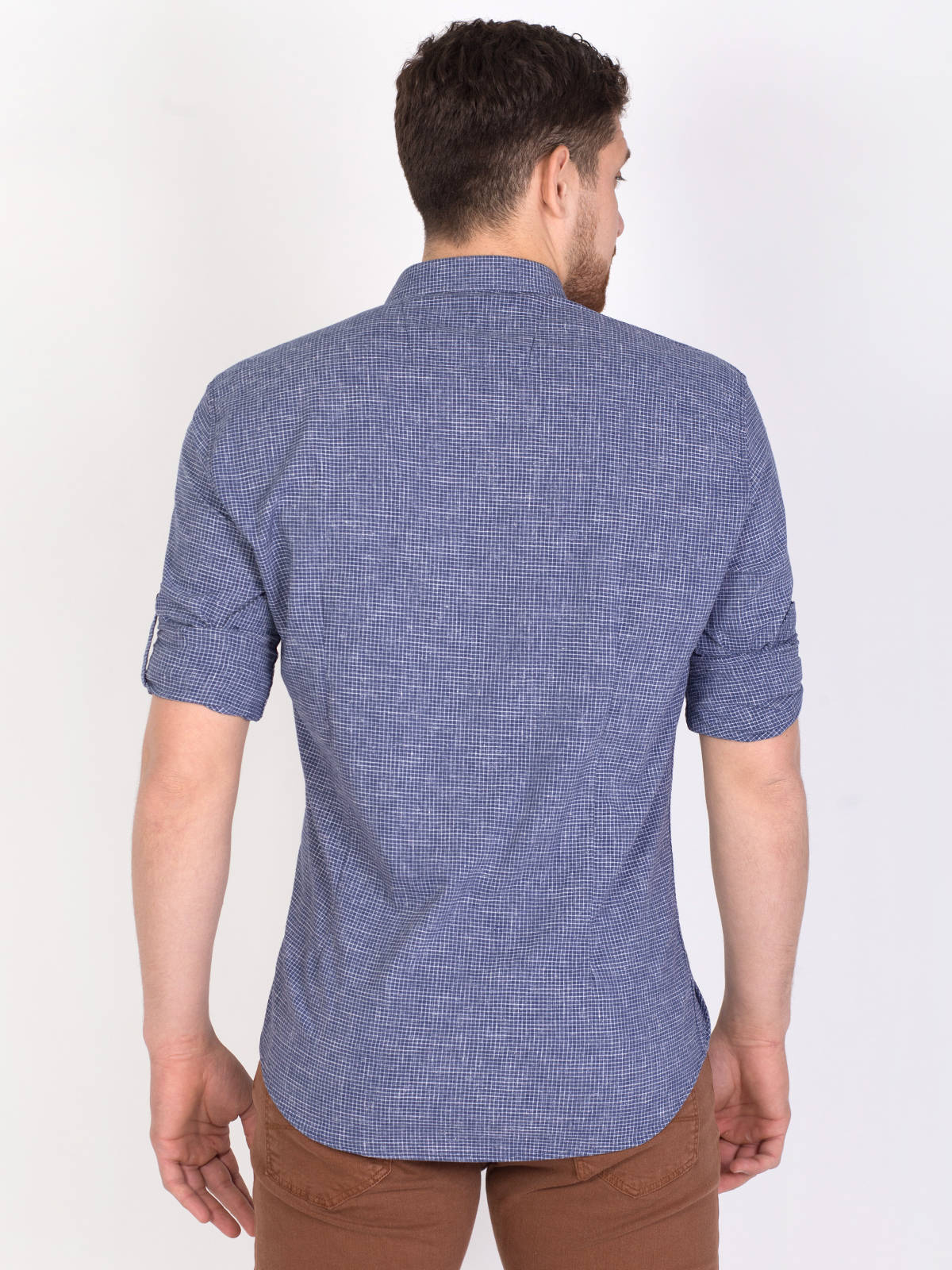 Dark blue checkered shirt - 21492 € 24.75 img4