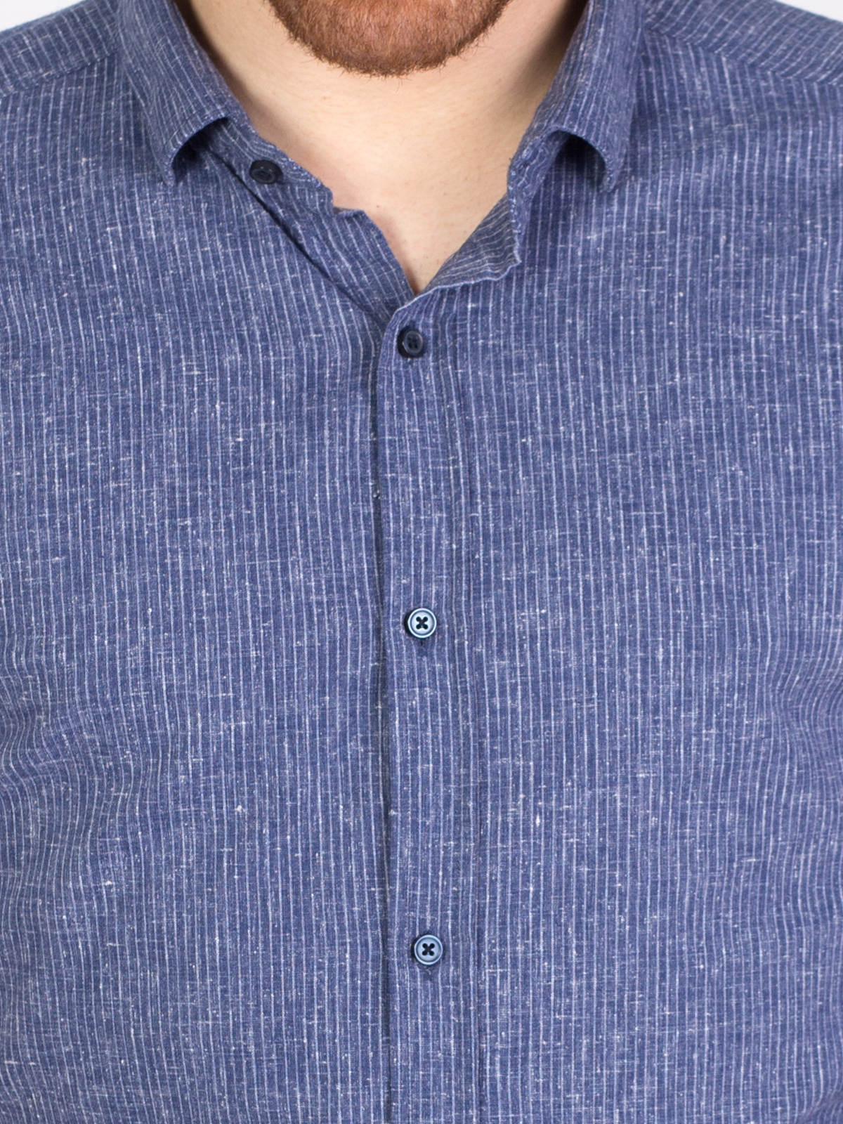 Shirt in dark blue with fine stripes - 21496 € 24.75 img3