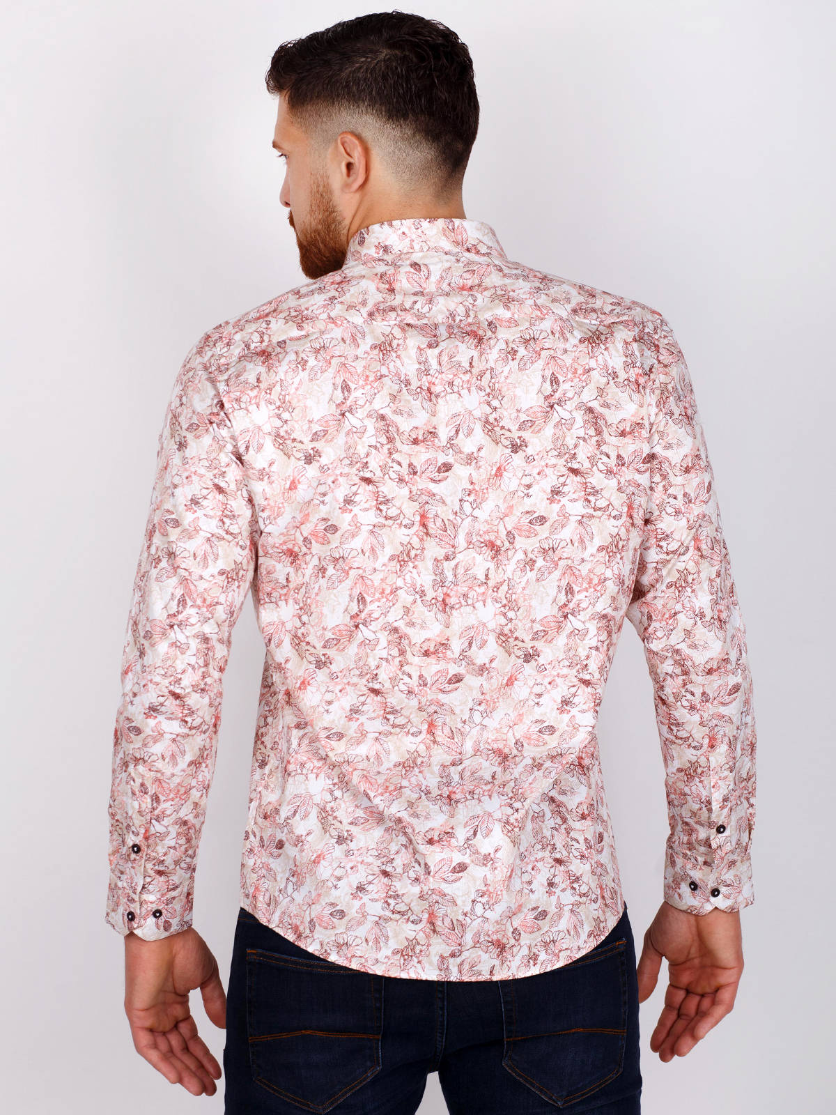 Βαμβακερό πουκάμισο με φλοράλ μοτίβο - 21501 € 38.81 img4