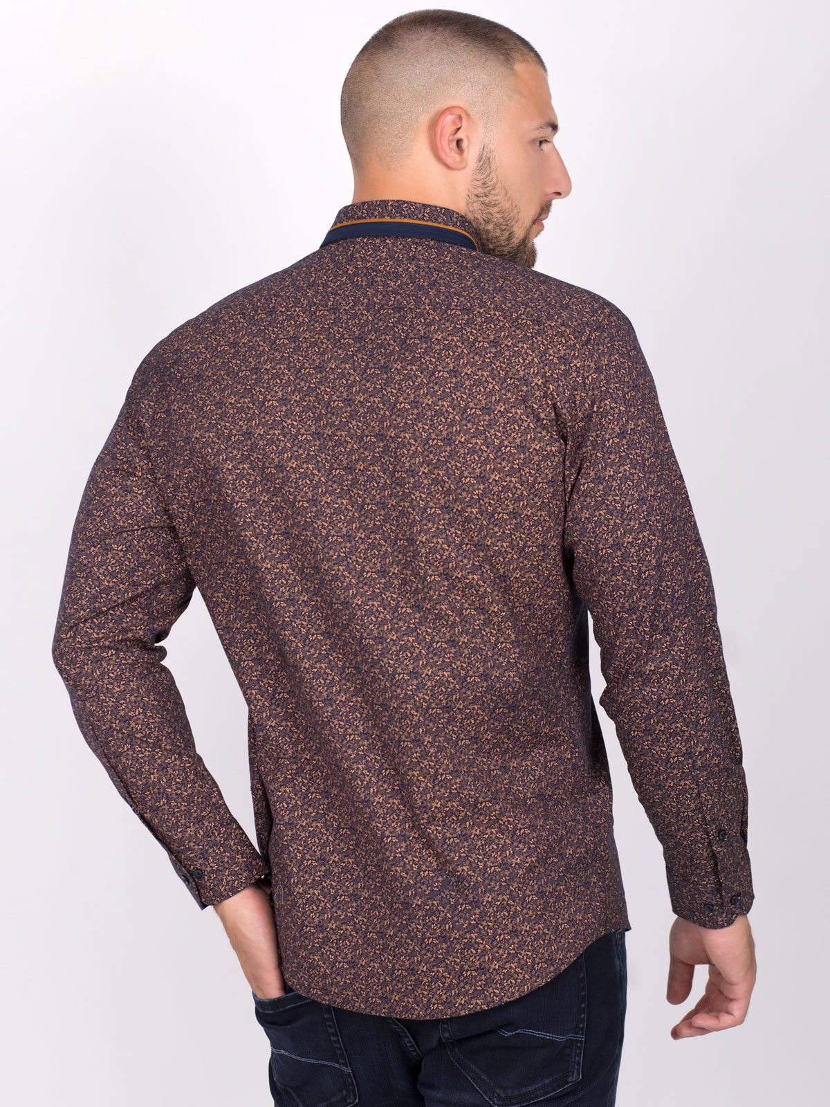 Brown shirt with floral print - 21508 € 34.87 img3