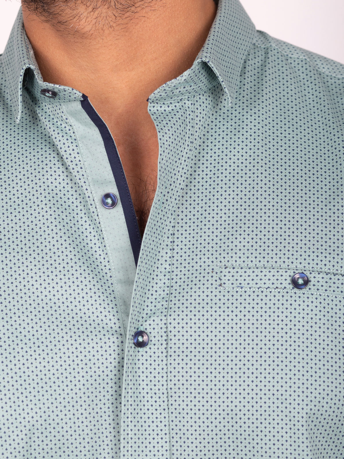 Shirt in mint color with blue patterns - 21509 € 43.87 img3
