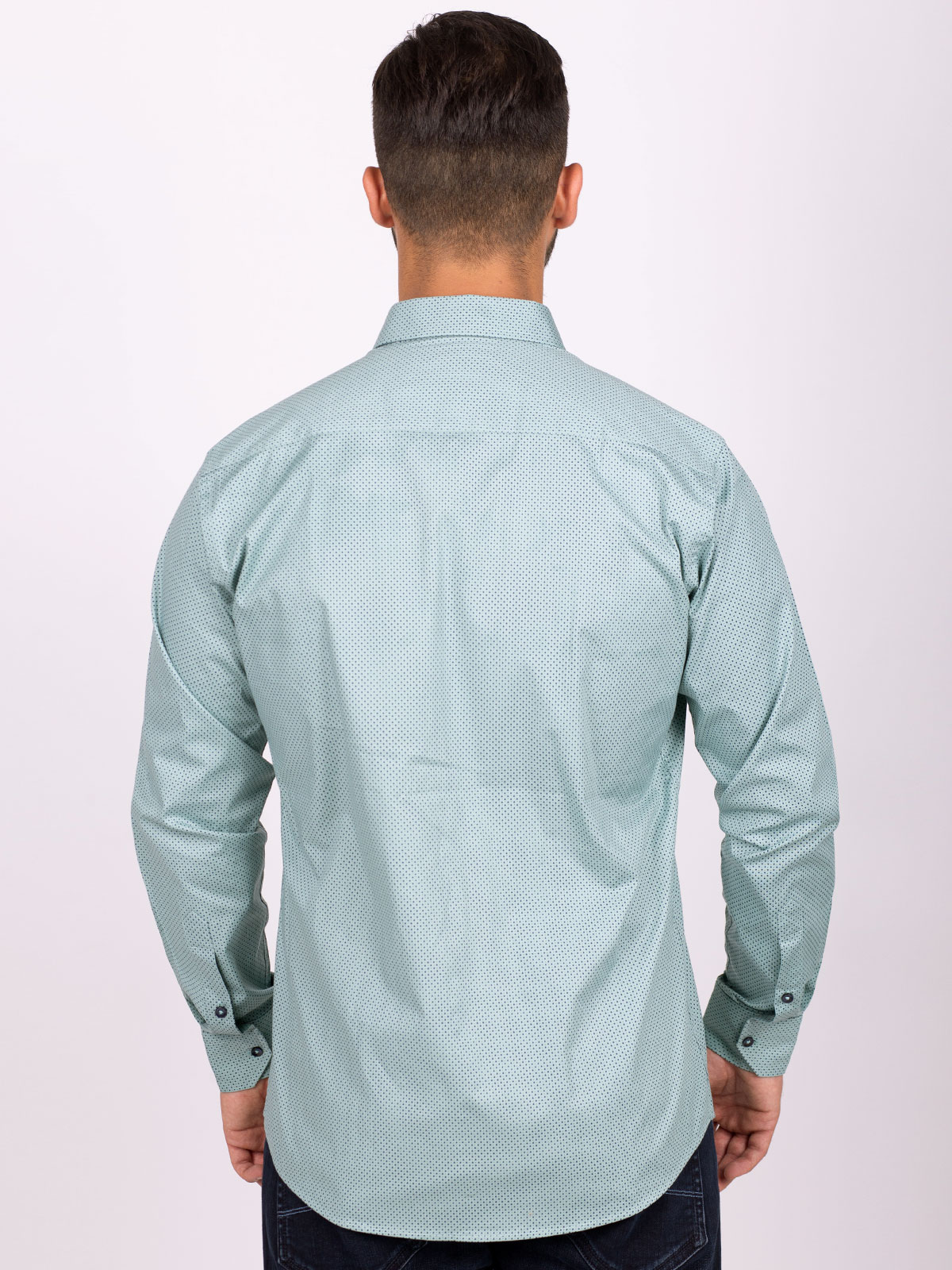 Shirt in mint color with blue patterns - 21509 € 43.87 img4