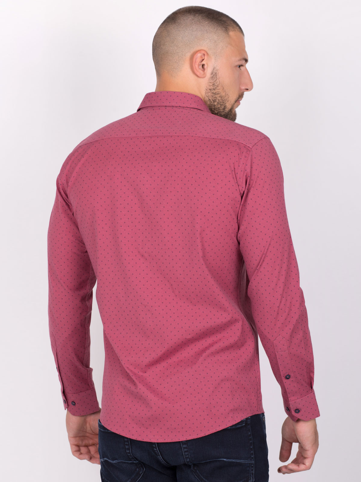 Shirt in cherry color with a print of fi - 21510 € 43.87 img4