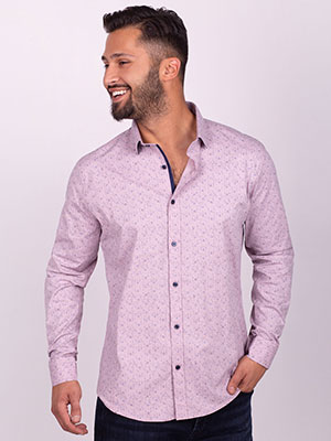 Shirt in light purple with a print of fi - 21516 - € 41.62