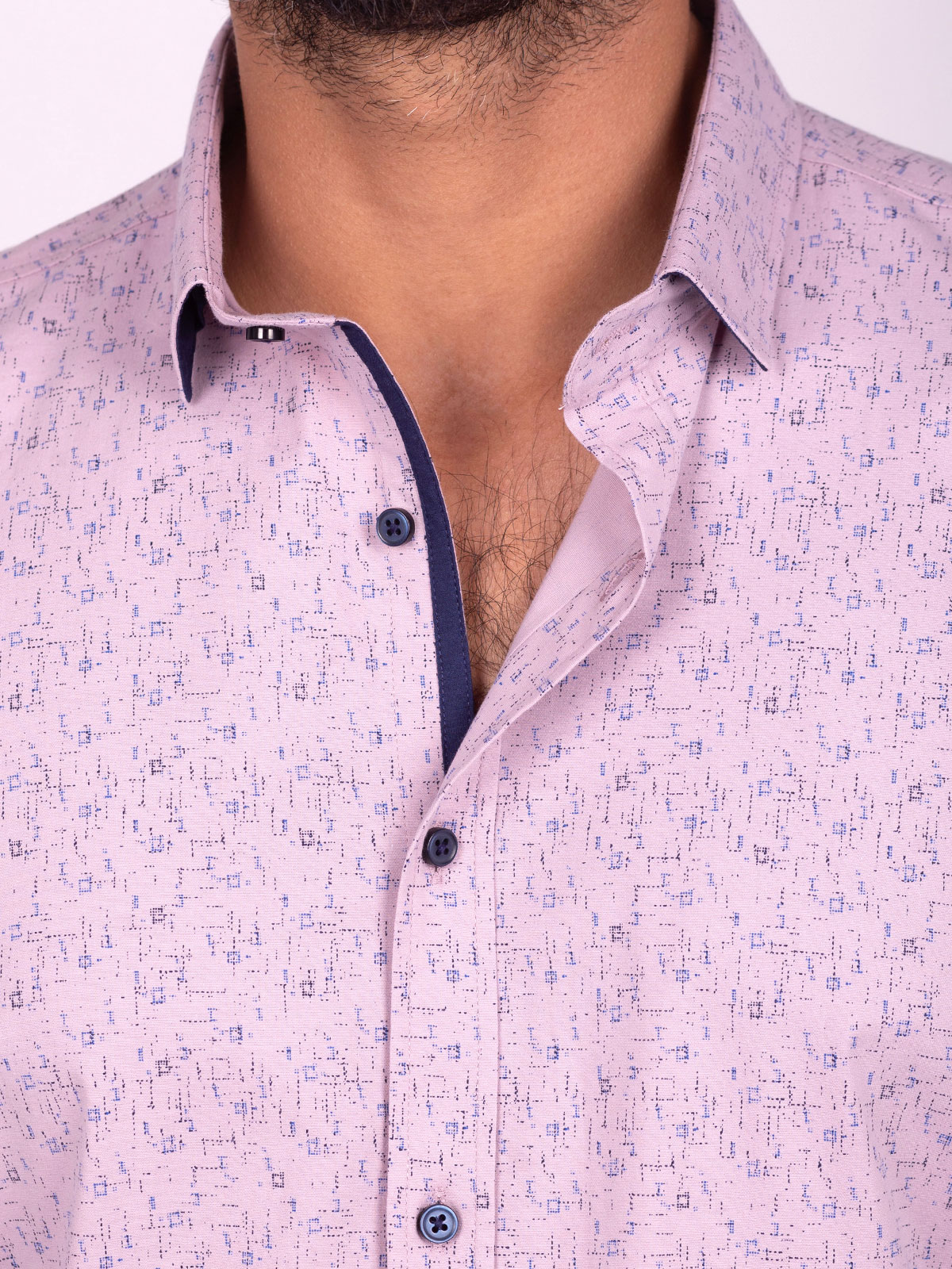 Shirt in light purple with a print of fi - 21516 € 41.62 img2