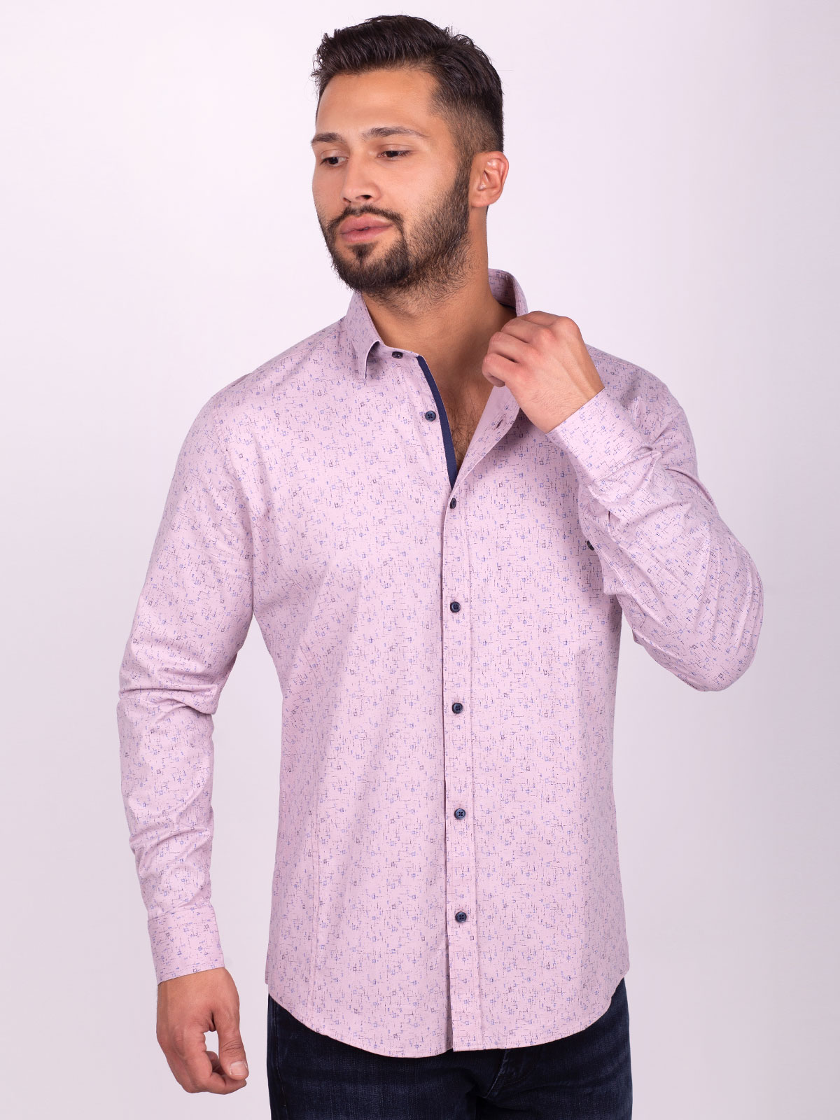 Shirt in light purple with a print of fi - 21516 € 41.62 img3