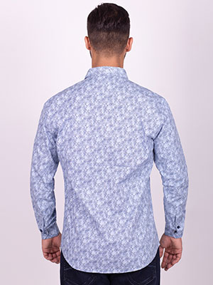 Μπλε πουκάμισο με στάμπα σχημάτων και πο - 21520 € 47.24 img4