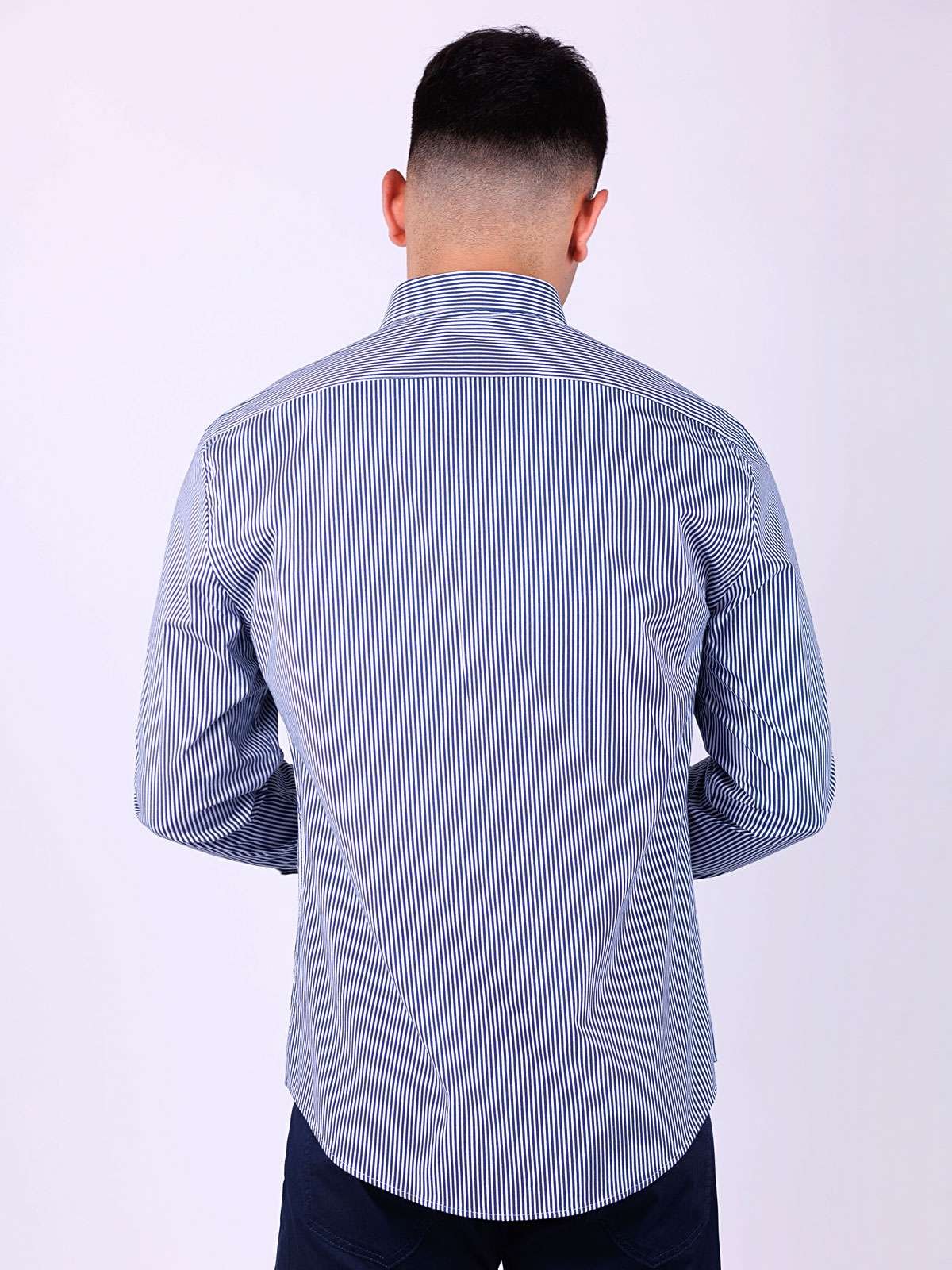 Shirt with print in dark blue stripe - 21525 € 30.93 img4