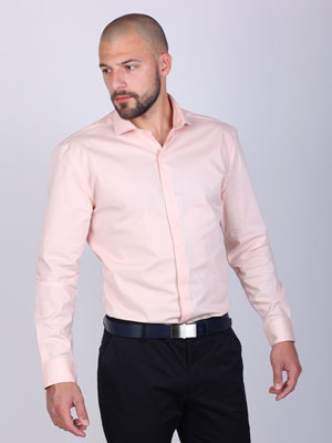 Κλασικό πουκάμισο σε ανοιχτόχρωμο κοραλί - 21532 - € 40.49