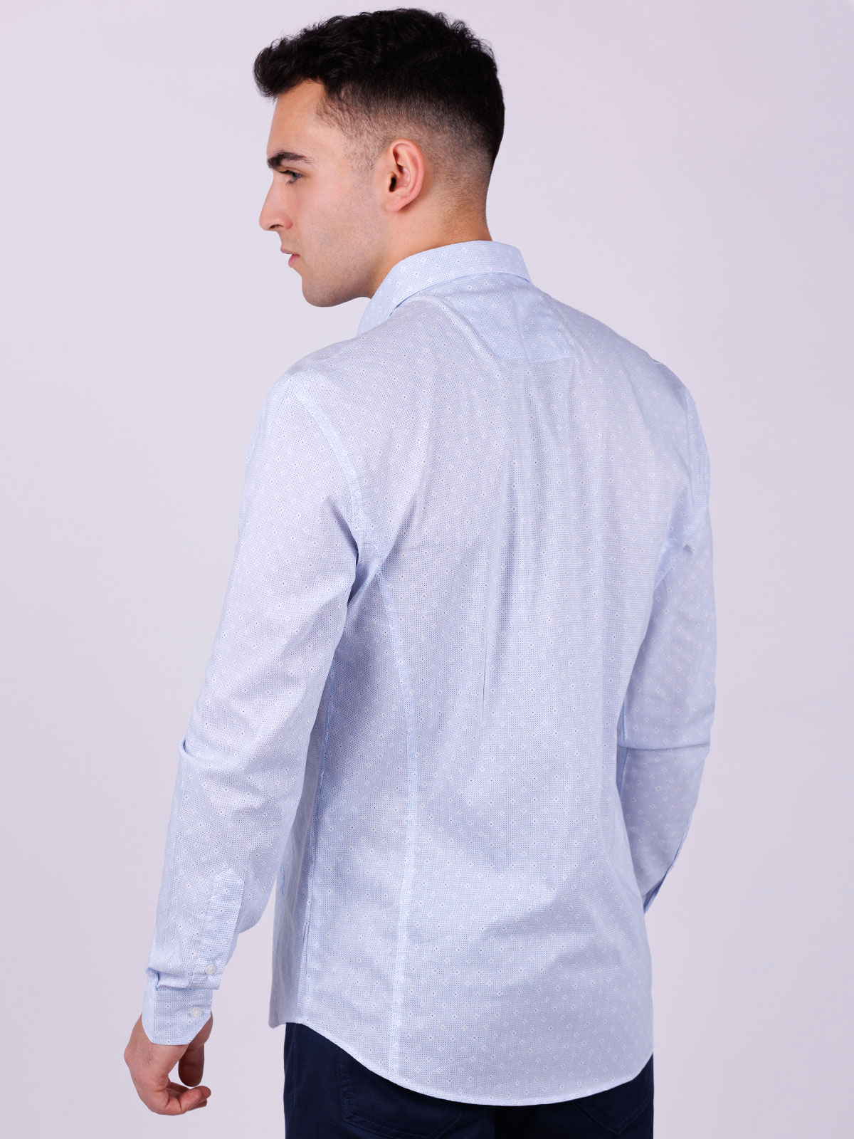 Cotton white shirt with printed dots - 21535 € 33.18 img4