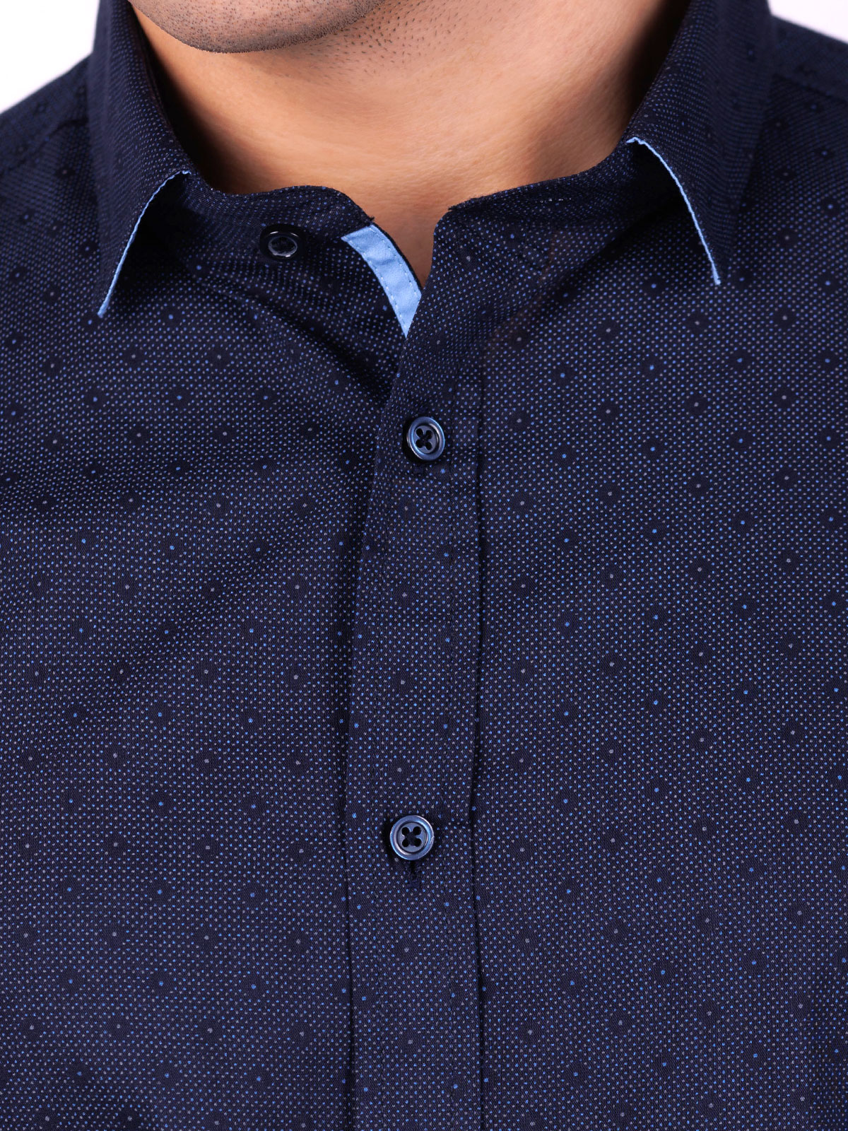 Shirt in dark blue with a figure pattern - 21536 € 43.87 img2