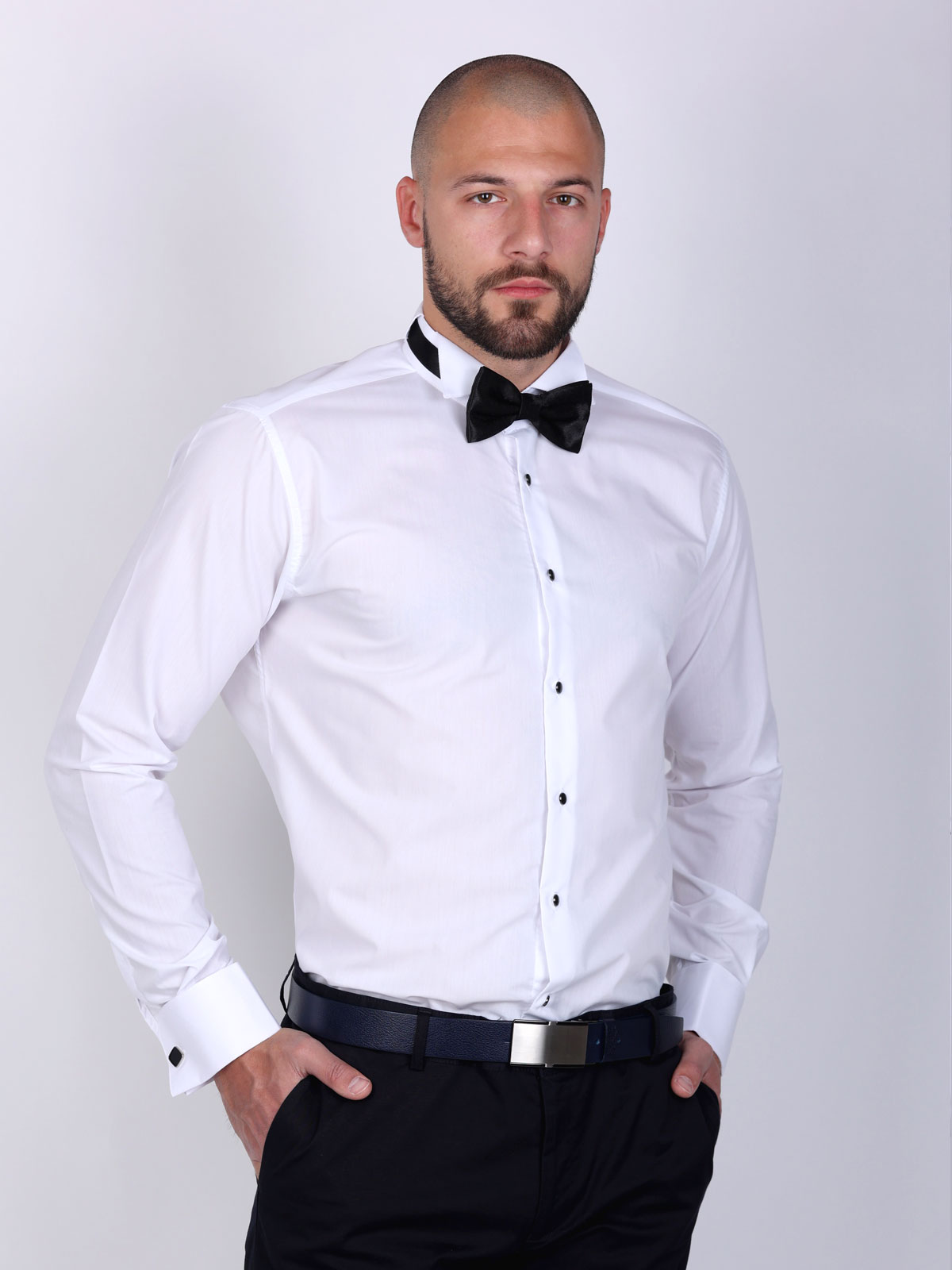 Bow tie shirt in white - 21541 € 48.37 img4