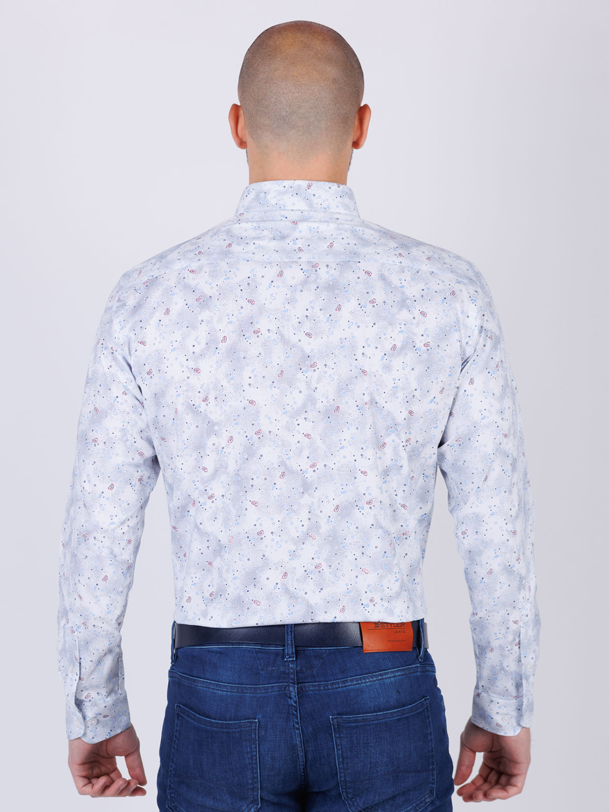 Shirt in white with blue paisley - 21543 € 43.87 img2
