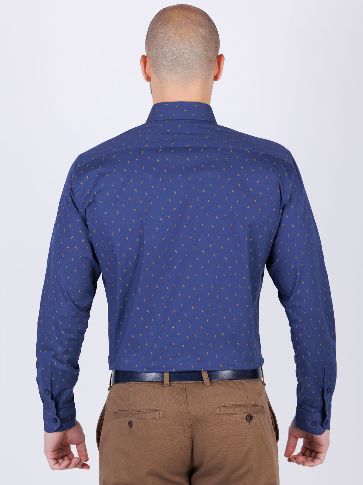 Ανδρικό πουκάμισο με στάμπα αστραπής - 21545 € 43.87 img2