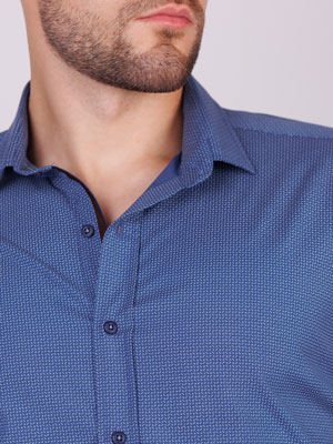 Shirt in blue with tiny dots - 21552 € 44.43 img3