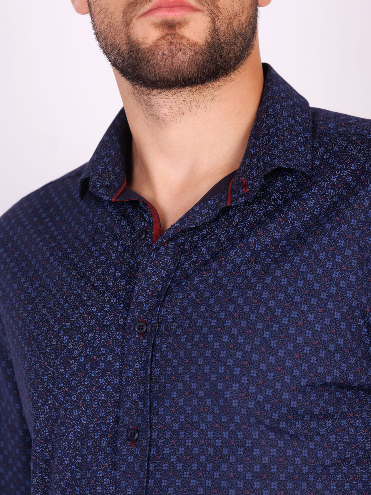 Mens shirt with burgundy patterns - 21553 € 44.43 img3